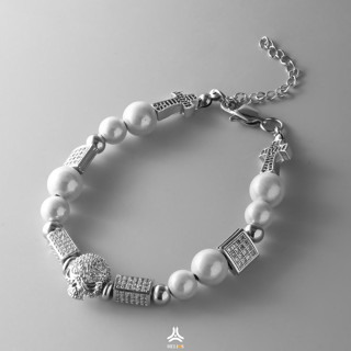 Vòng tay thời trang nam, nữ Helisilver.store Skull Bling VTKL0105