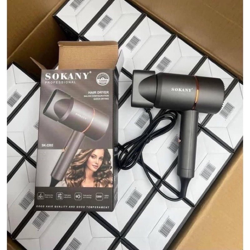 Máy sấy tóc, tạo kiểu tóc chính hãng Sokany máy sấy tạo kiểu ion âm chống khô tóc - Bảo hành 12 tháng