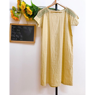 Đầm xô nhật, dáng suông, một lớp mỏng, 2hand