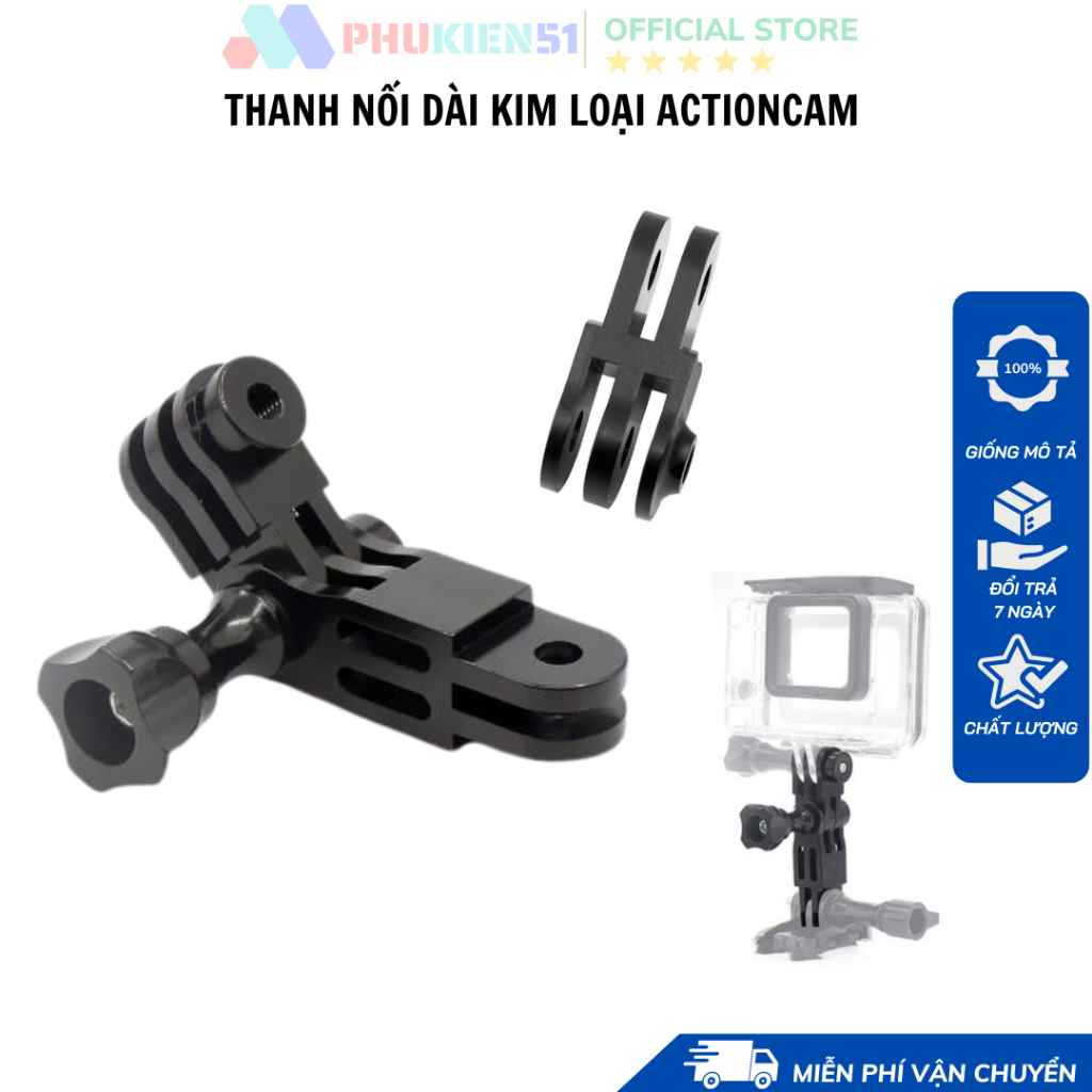 Khớp nối CNC cùng hướng, đổi hướng nâng chiều cao, góc quay cho Actioncam, GoPro