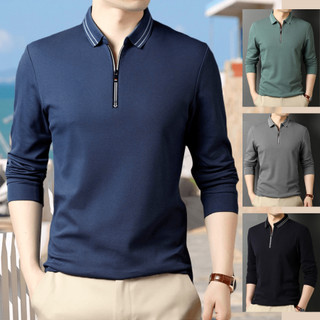 Áo polo nam TFUN dài tay CL K áo thun có cổ bẻ form rộng co giãn áo giữ nhiệt cao cấp giữ ấm  phong cách Hàn Quốc