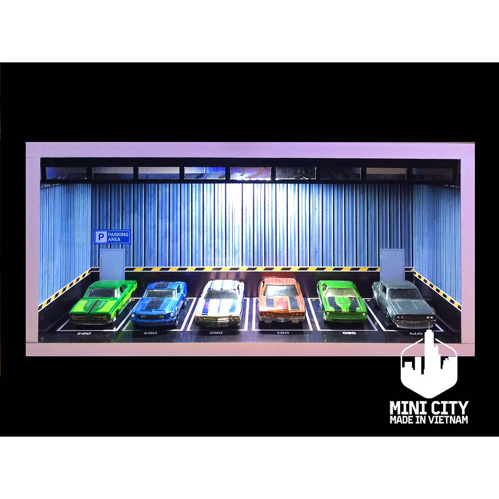 Hộp để xe mô hình 1/64 có đèn led