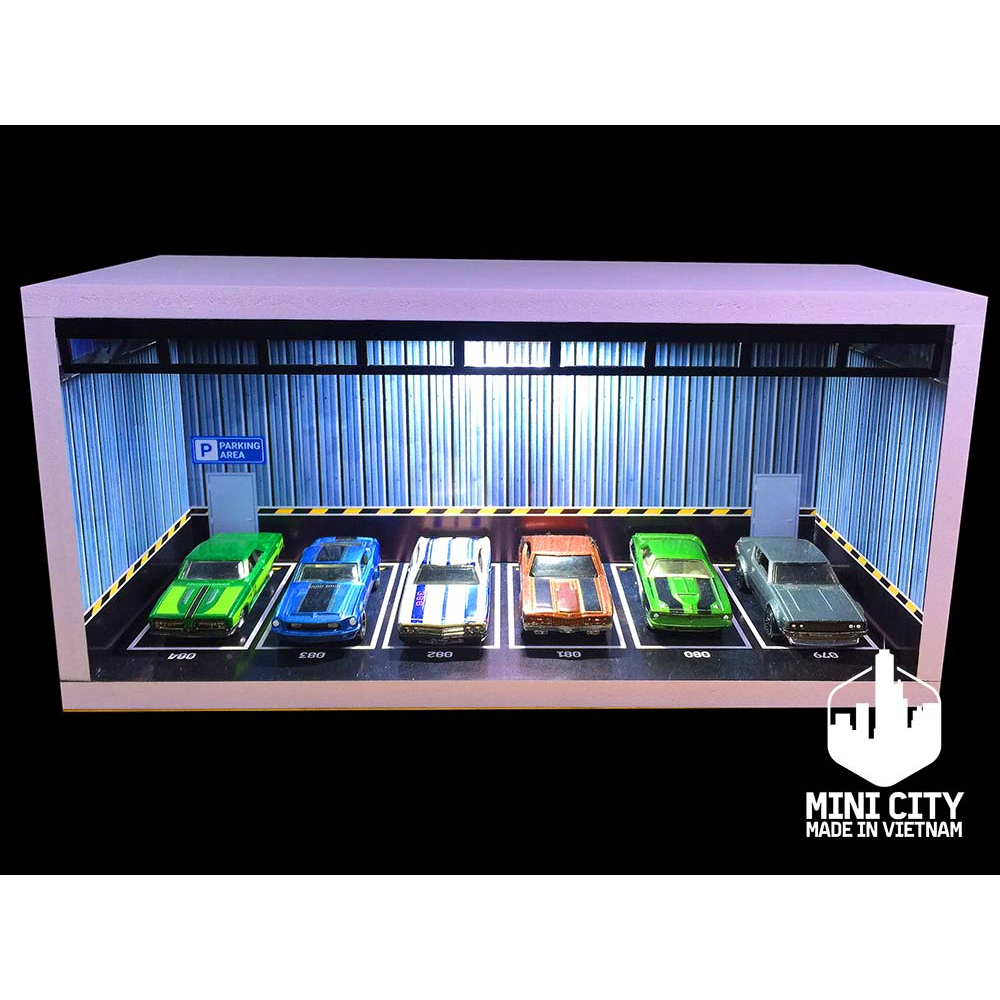 Hộp để xe mô hình 1/64 có đèn led