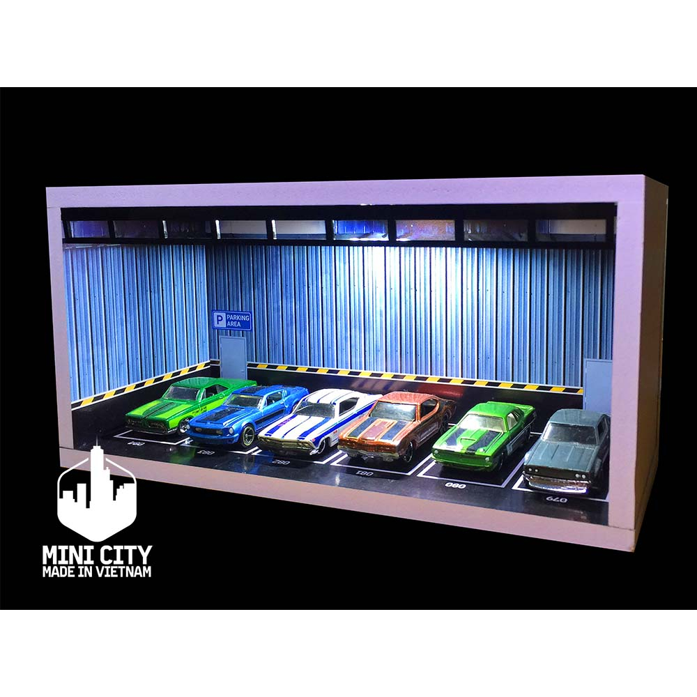 Hộp để xe mô hình 1/64 có đèn led