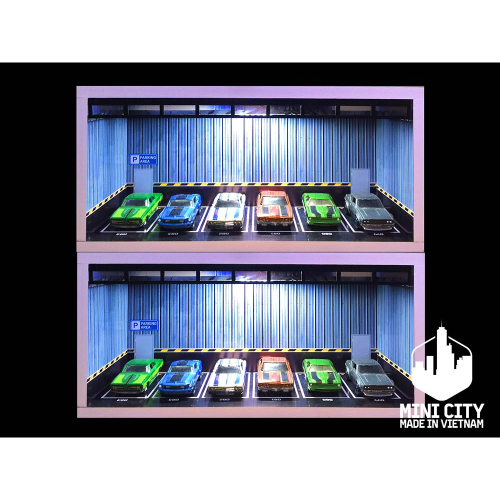 Hộp để xe mô hình 1/64 có đèn led