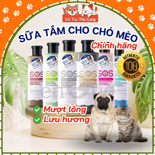 (Chính hãng) Sữa tắm SOS cho Chó Mèo 530ml giúp mượt lông và lưu hương thơm