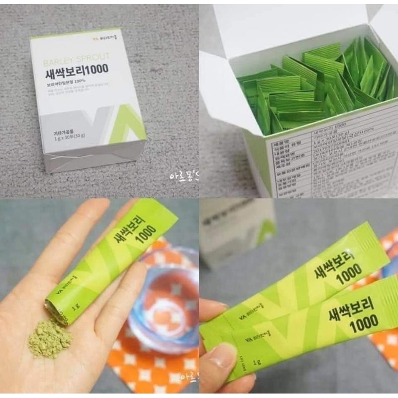 Bột lúa mạch non Vitamin Village Barley Sprout hộp 30 gói