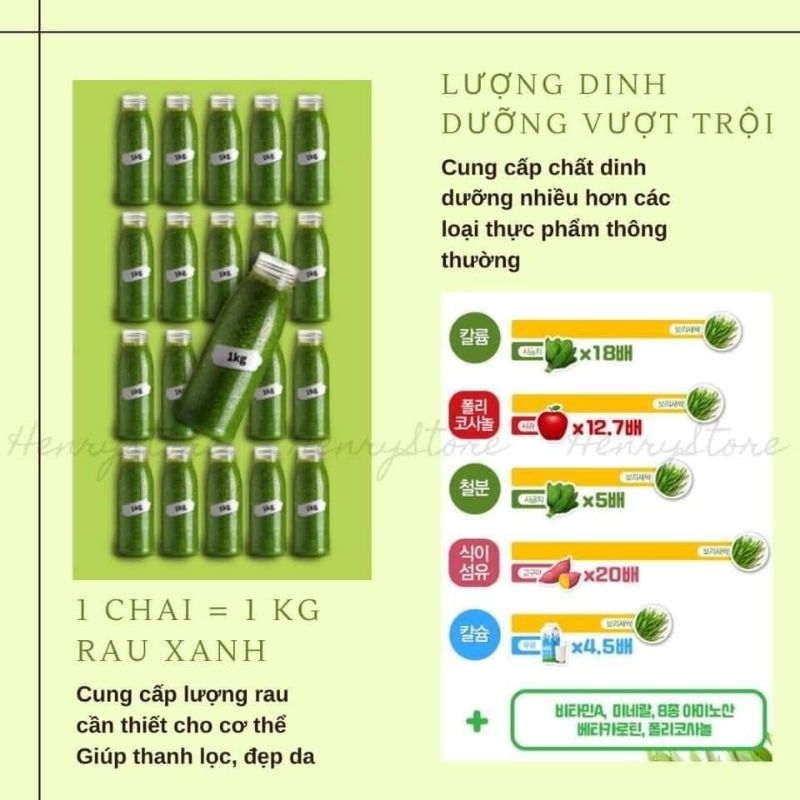 Bột lúa mạch non Vitamin Village Barley Sprout hộp 30 gói