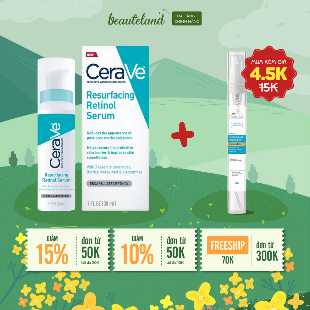 Tinh chất tái tạo, chống lão hoá cho da Cerave Resurfacing Retinol Serum