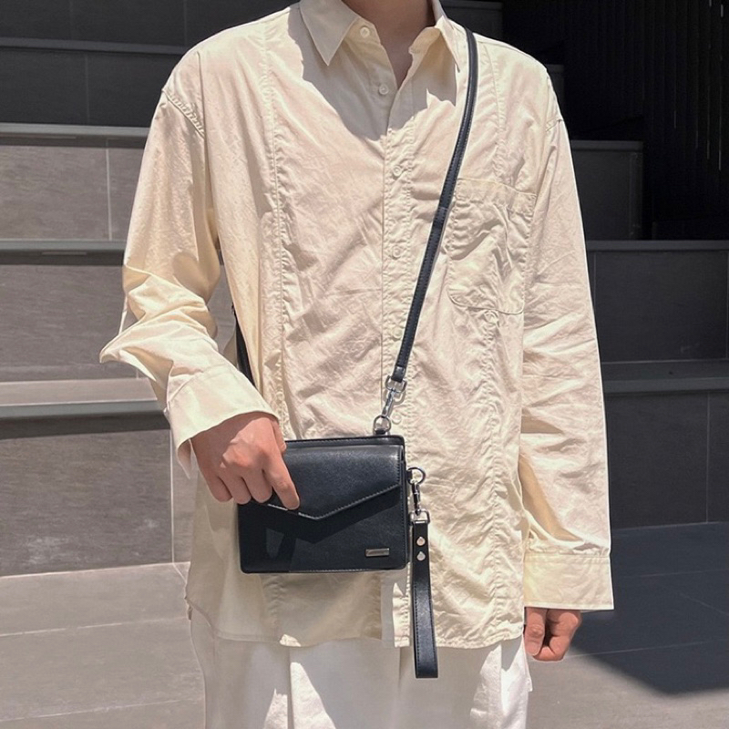 Túi đeo chéo mini da pu cao cấp kèm case airpod phong cách Hàn Quốc phù hợp cho cả nam và nữ