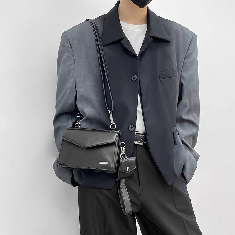 Túi đeo chéo mini da pu cao cấp kèm case airpod phong cách Hàn Quốc phù hợp cho cả nam và nữ