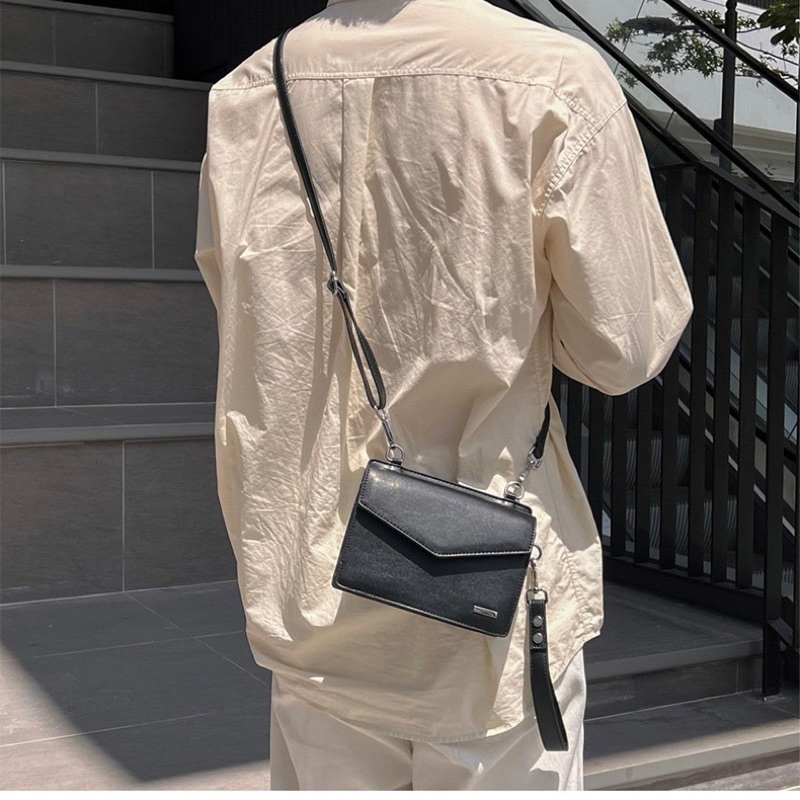 Túi đeo chéo mini da pu cao cấp kèm case airpod phong cách Hàn Quốc phù hợp cho cả nam và nữ