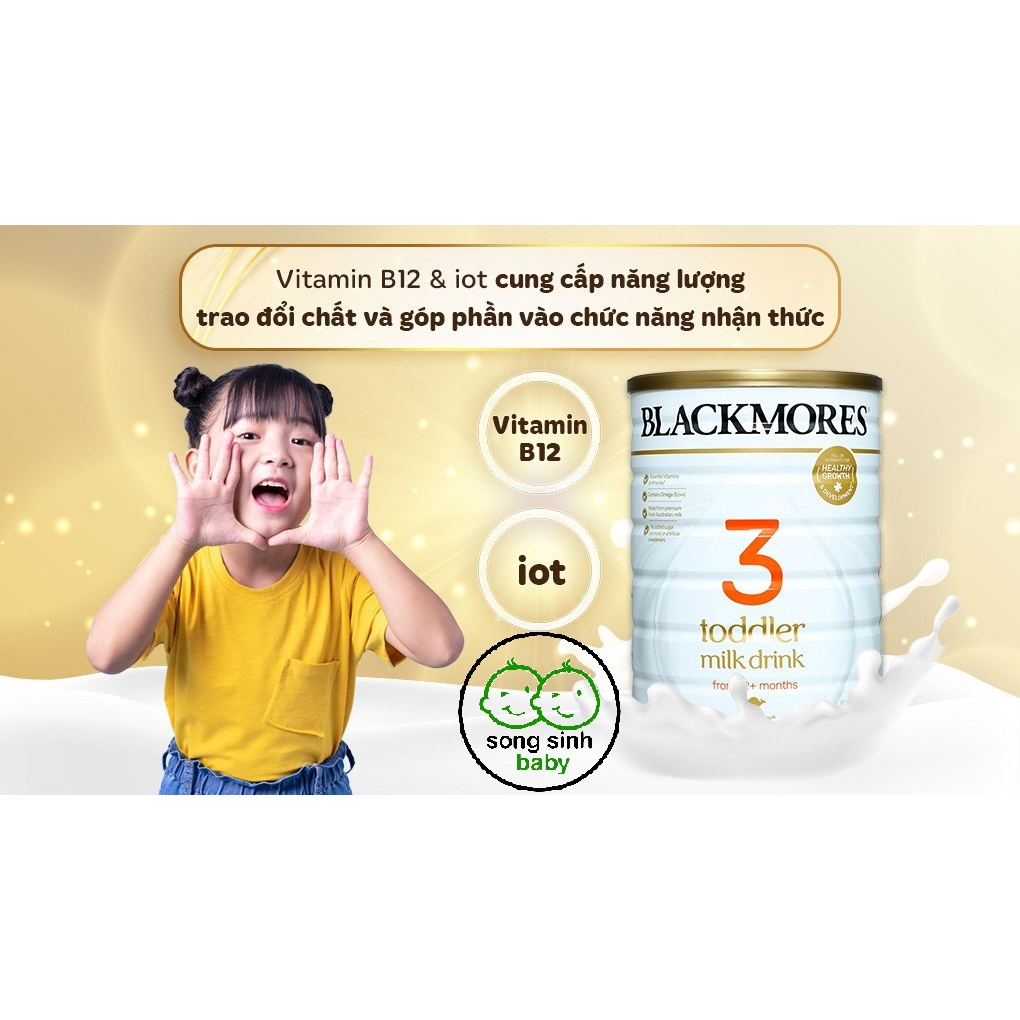 Sữa bột Blackmores Toddler Milk Drink số 3 hương vani 900g