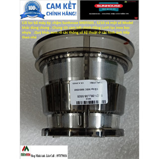 Lưới lọc bã và phụ kiện máy ép  trái  cây xay chậm Sunhouse SHD5505 và SHD5503