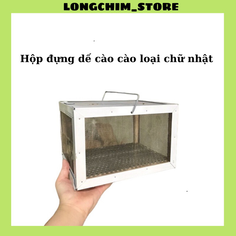 Hộp đựng dế cào cào chất liệu sắt và nhôm có quai xách và kéo tiện lợi dành cho mọi loại chim