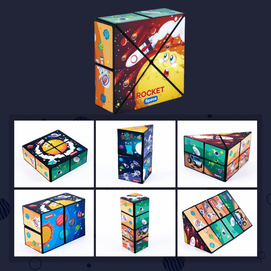 Combo 8 khối Rubik biến thể thế hệ 2 nhà MALABEO KIDS cho bé thỏa sức khám phá sáng tạo