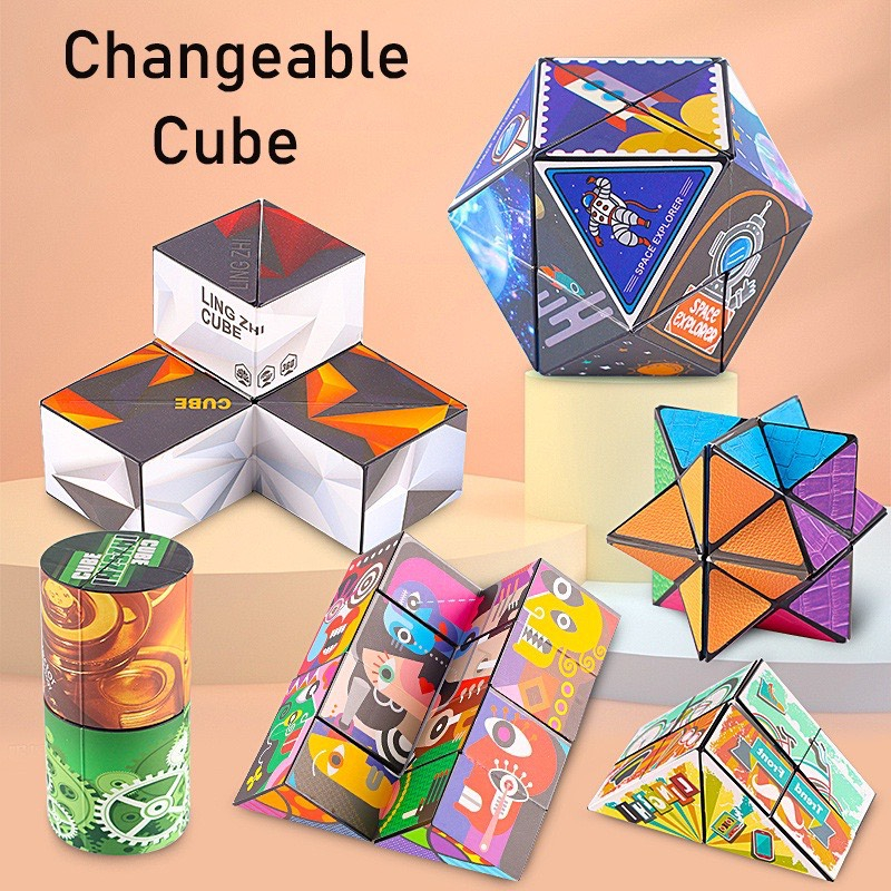 Combo 6 khối Rubik biến thể thế hệ 1 nhà MALABEO KIDS cho bé thỏa sức khám phá sáng tạo