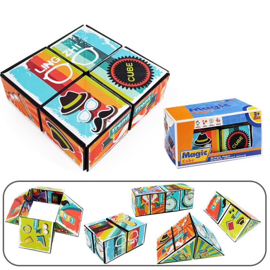 Combo 6 khối Rubik biến thể thế hệ 1 nhà MALABEO KIDS cho bé thỏa sức khám phá sáng tạo