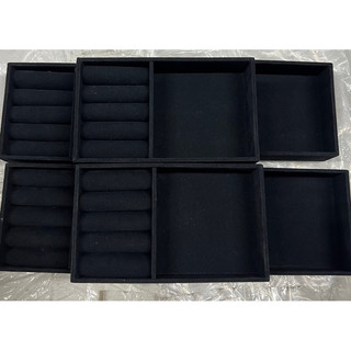 combo 3 khay gỗ bọc vải nhung size mini