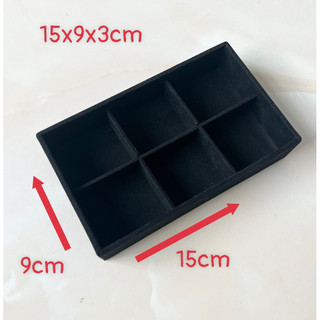 combo 3 khay gỗ bọc vải nhung size mini