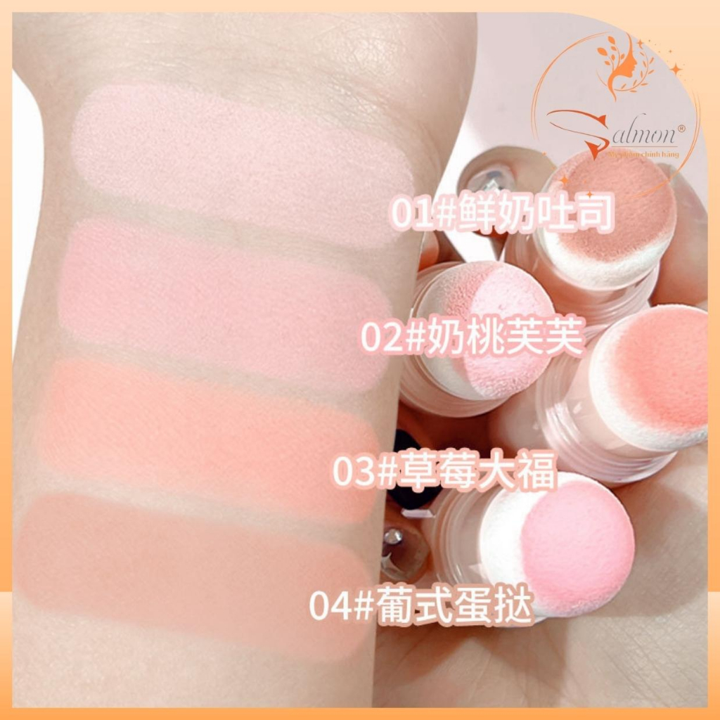 Phấn Má Hồng Dạng Thỏi Kèm Bông Phấn KOBELEEN C249 Siêu Dễ Thương Kute, Chất Mềm Mịn, Tone Màu Hottrend, Nội Địa Trung