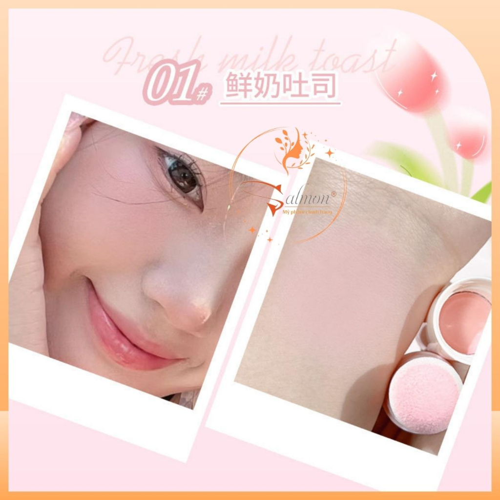 Phấn Má Hồng Dạng Thỏi Kèm Bông Phấn KOBELEEN C249 Siêu Dễ Thương Kute, Chất Mềm Mịn, Tone Màu Hottrend, Nội Địa Trung