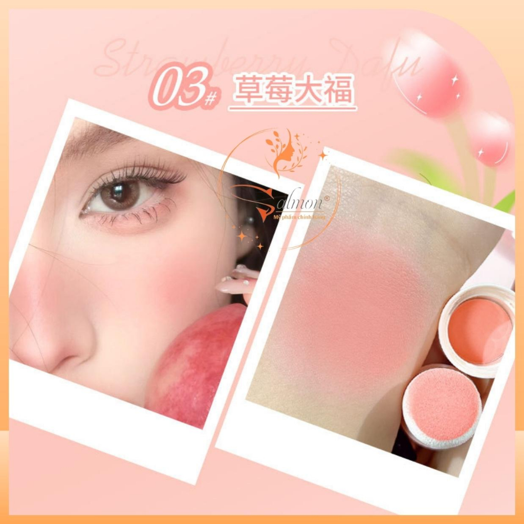 Phấn Má Hồng Dạng Thỏi Kèm Bông Phấn KOBELEEN C249 Siêu Dễ Thương Kute, Chất Mềm Mịn, Tone Màu Hottrend, Nội Địa Trung