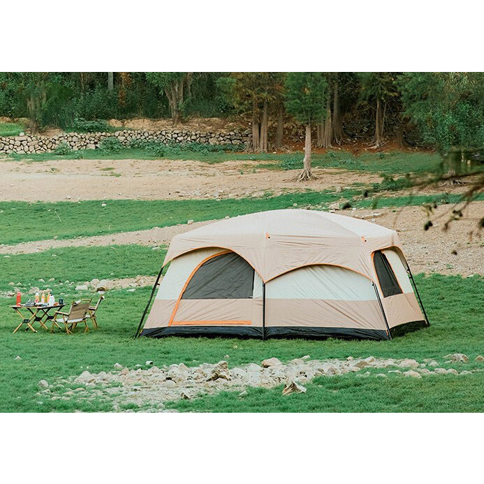 Lều cắm trại dã ngoại gia đình Campingcorner chính hãng, 2 phòng ngủ, chống nước, chống gió từ 4-12 người