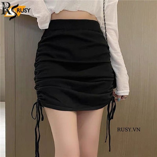 Chân váy chữ a form ôm rút dây rusy