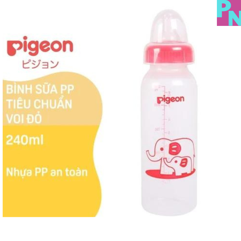 Bình sữa Pigeon 240ml 120ml bình sữa cho bé bình sữa cổ nhỏ không BPA núm vú siêu mềm