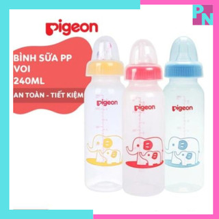 Bình sữa Pigeon 240ml 120ml bình sữa cổ hẹp cho bé không BPA núm vú siêu mềm chống sặc chống đầy hơi