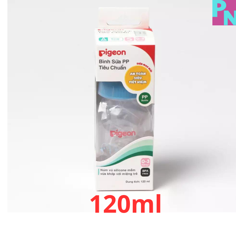 Bình sữa Pigeon 240ml 120ml bình sữa cho bé bình sữa cổ nhỏ không BPA núm vú siêu mềm
