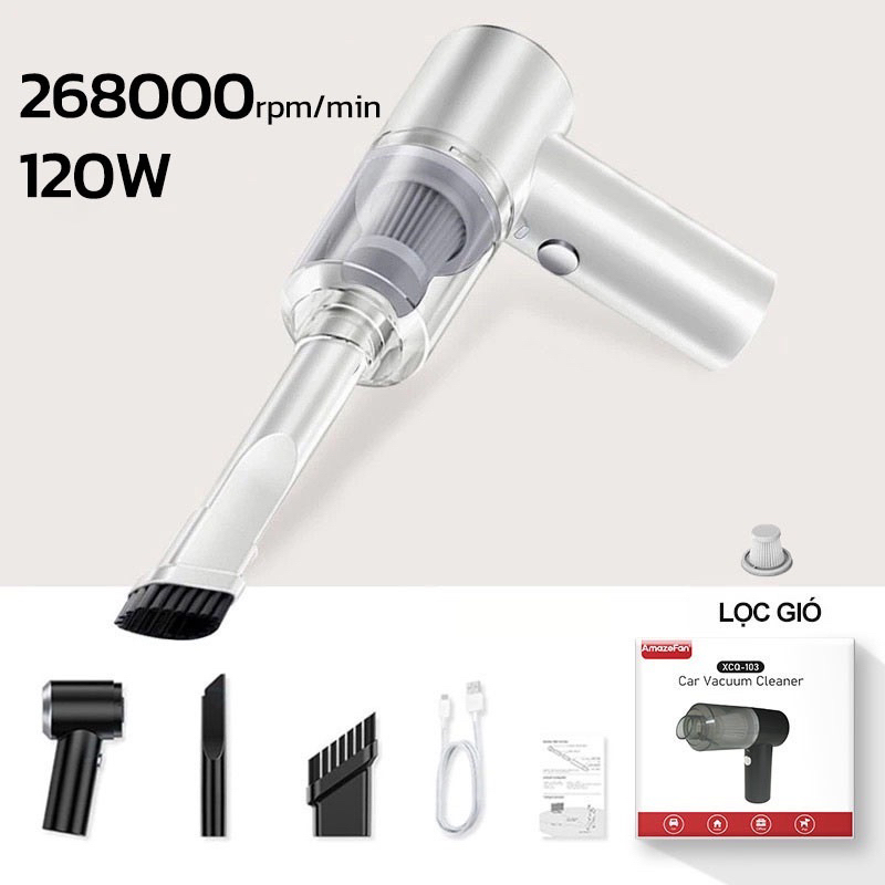 Máy hút bụi cầm tay 2in1 công suất 120vv lực hút 9000 PA