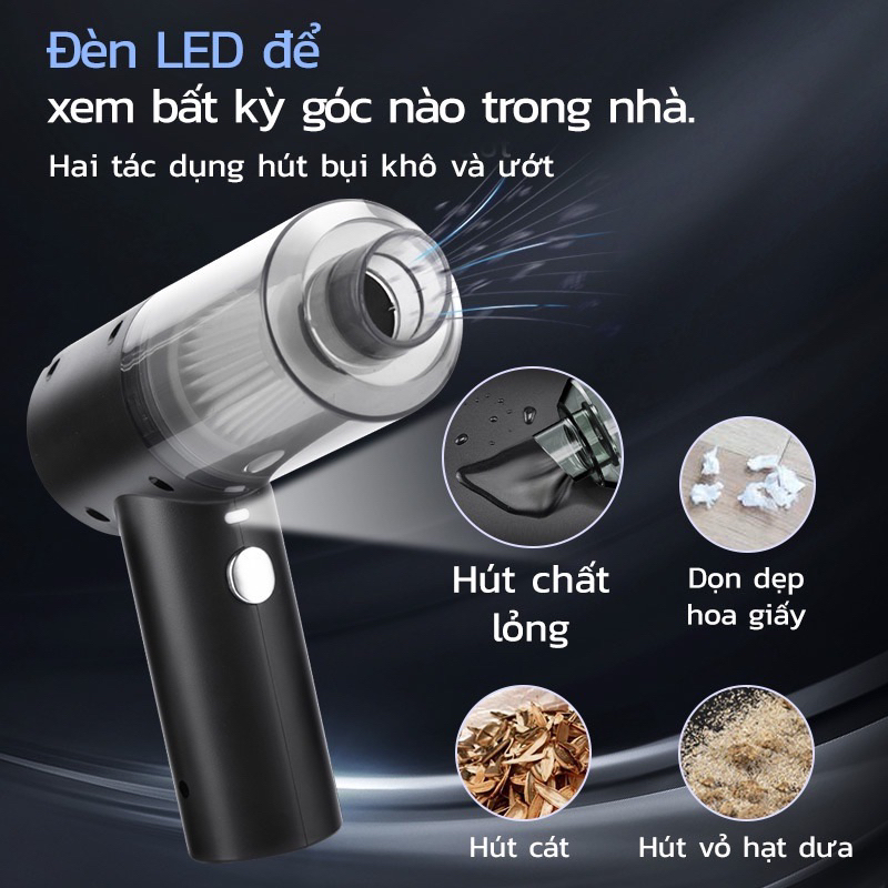 Máy hút bụi cầm tay 2in1 công suất 120vv lực hút 9000 PA