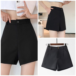 Quần short nữ quần đùi nữ đen lưng cao vải dày dặn mềm mịn thiết kế thời trang cao cấp