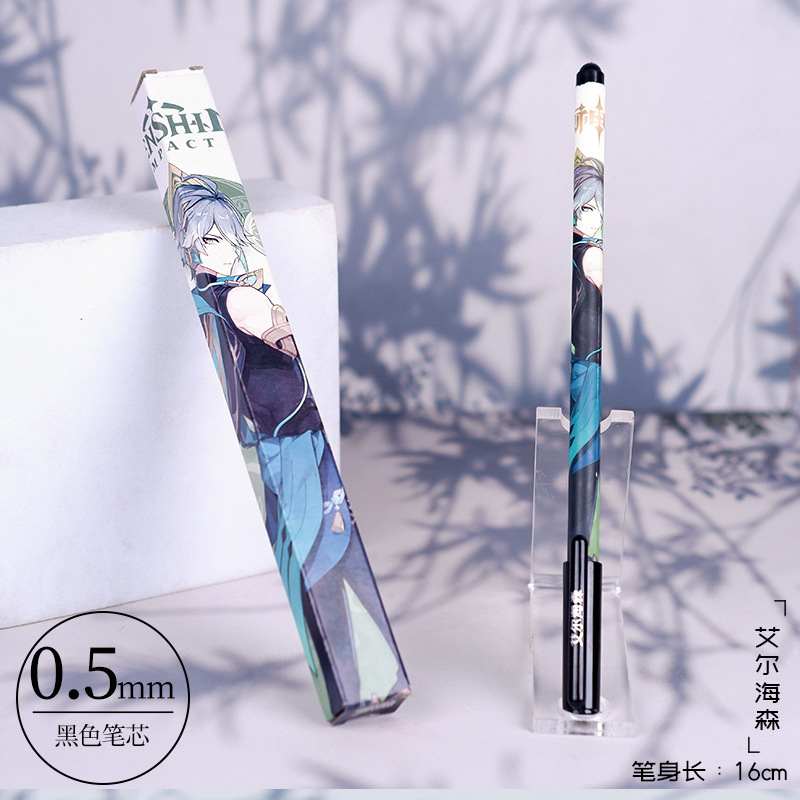 Bút viết anime game Genshin Impact cao cấp  - Dạ bi mực đen giá rẻ