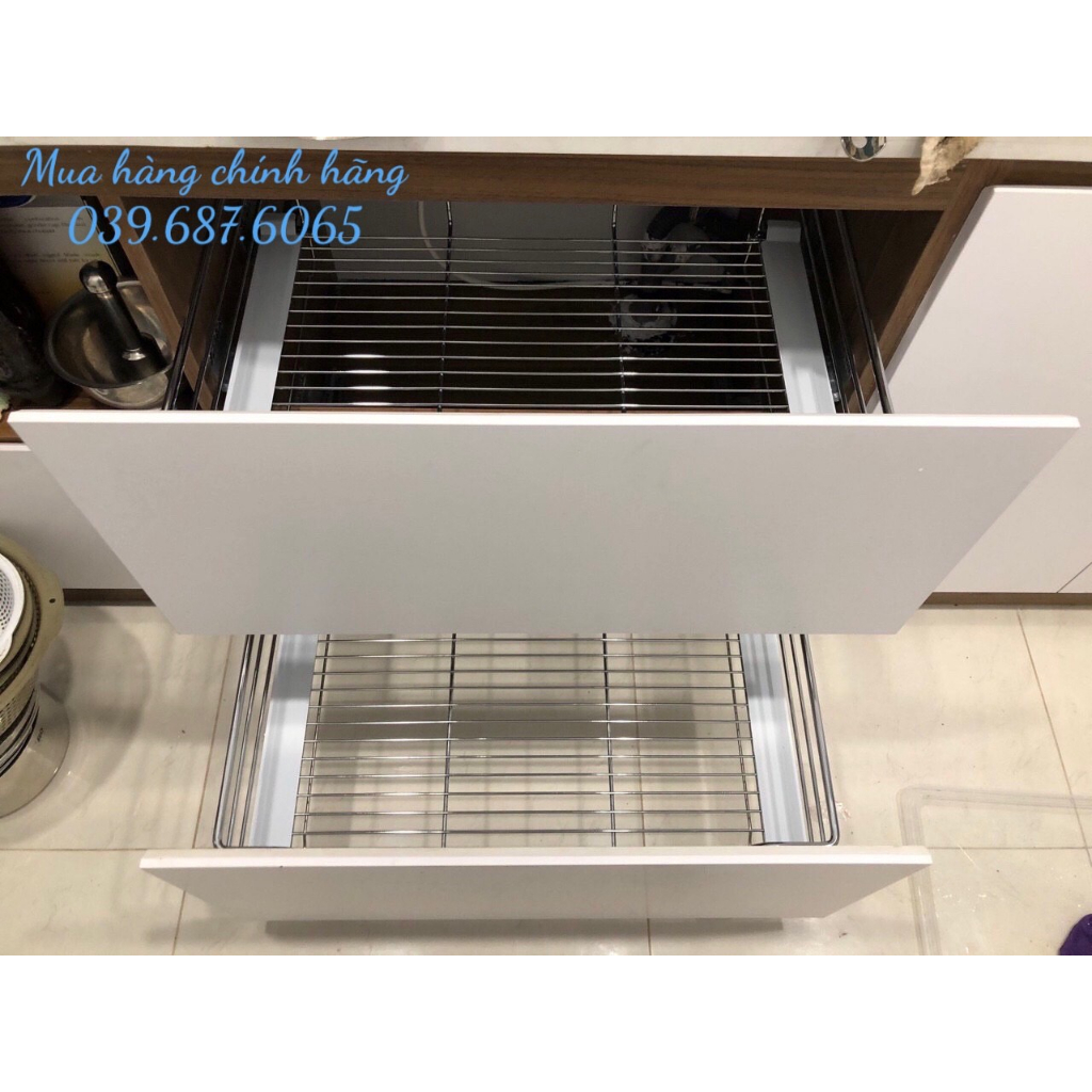 Giá Để Xoong Nồi Inox 304,Giá Úp Bát Đĩa Đa Năng Inox cao cấp nhập khẩu chính hãng hãng Eurogold, Ray âm giảm chấn.