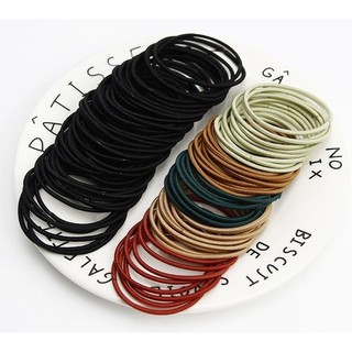 Dây thun cột tóc 50 sợi bản tròn đơn giản