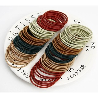 Dây thun cột tóc 50 sợi bản tròn đơn giản