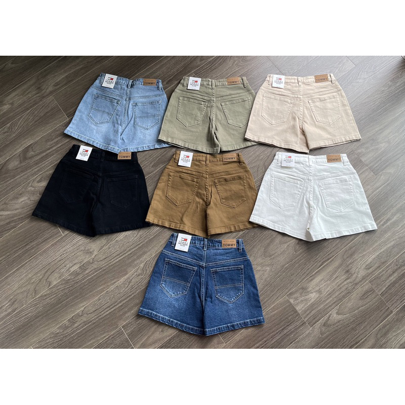 Quần short sườn đôi lưng cao TM