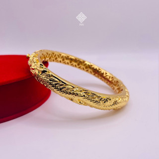 Vòng tay cô dâu, Lắc tay cưới, Trang sức ngày cưới cao cấp mạ vàng 24k chạm long phụng, trangsucmoiluatuoi.RIN