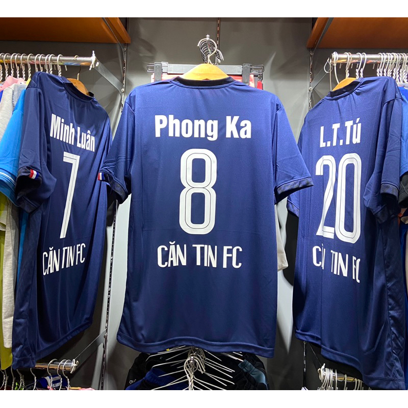 Bộ quần áo đá banh, bóng đá tuyển Pháp xanh than, in theo yêu cầu