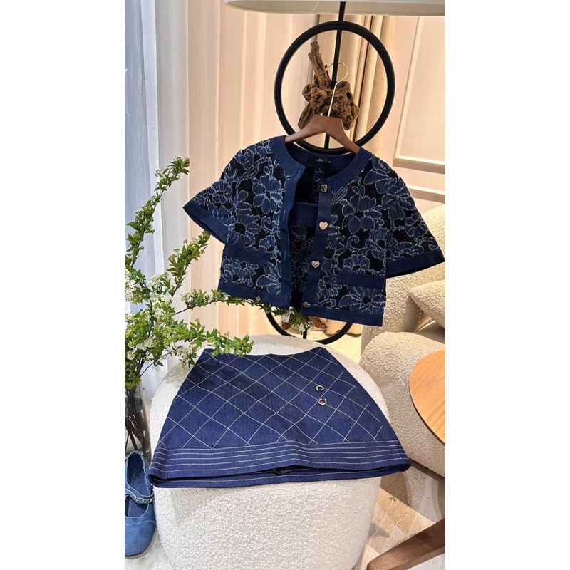 Thanh lí - Bộ vest jean Edini