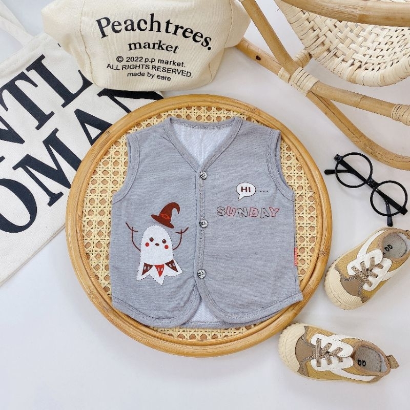 Áo Gile Sơ Sinh Vải Cotton 2 Lớp Cho Bé 3-10kg, Nhiều Mẫu