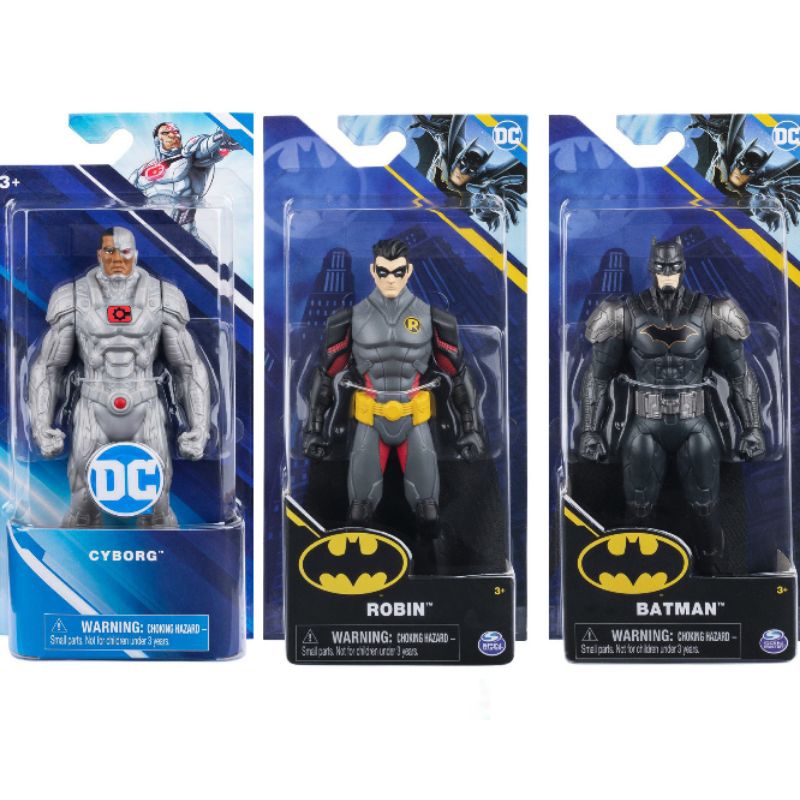 Mô hình Batman, Robin, Cyborg và Superman khoảng 15cm với 3 khớp nối