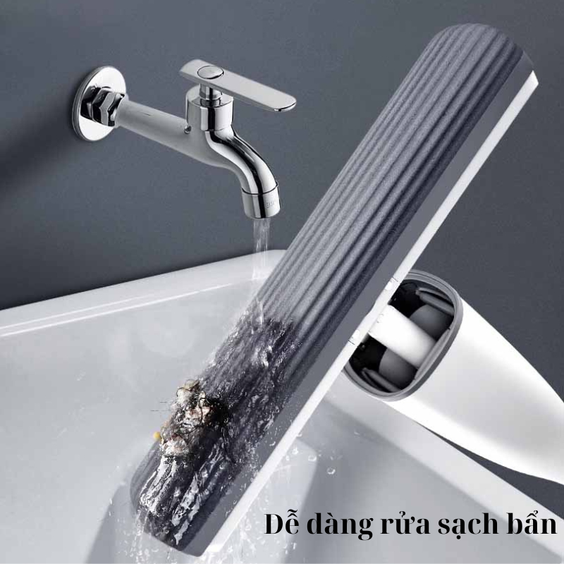 Cây lau nhà gấp gọn Fuji Waga cực tiện lợi, lau nhà siêu sạch, tặng kèm 1 đầu bông lau nhà