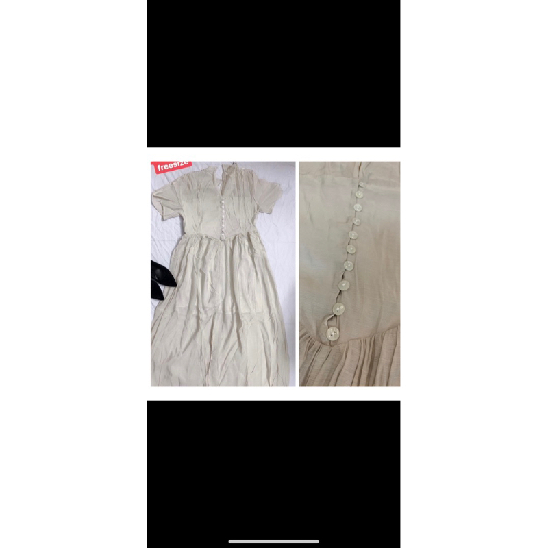 Váy maxi trắng/đen