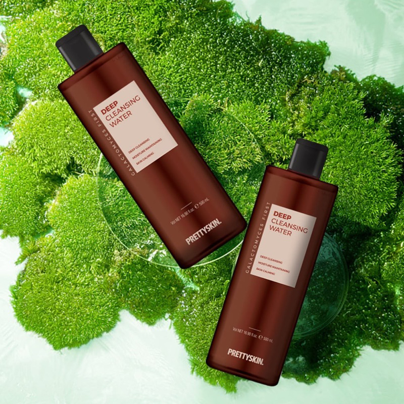 Nước Tẩy Trang Rau Má Pretty Skin Cho Da Dầu Mụn Jeju Cica Cleansing Water 500ml.