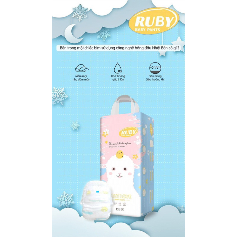100 Bỉm quần Wasuka Ruby xuất Nhật size M/L/Xl/Xxl