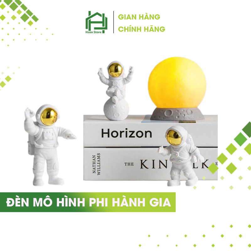 Đèn ngủ mặt trăng 3D mô hình phi hành gia đèn decor trang trí bàn làm việc, phòng ngủ siêu đẹp